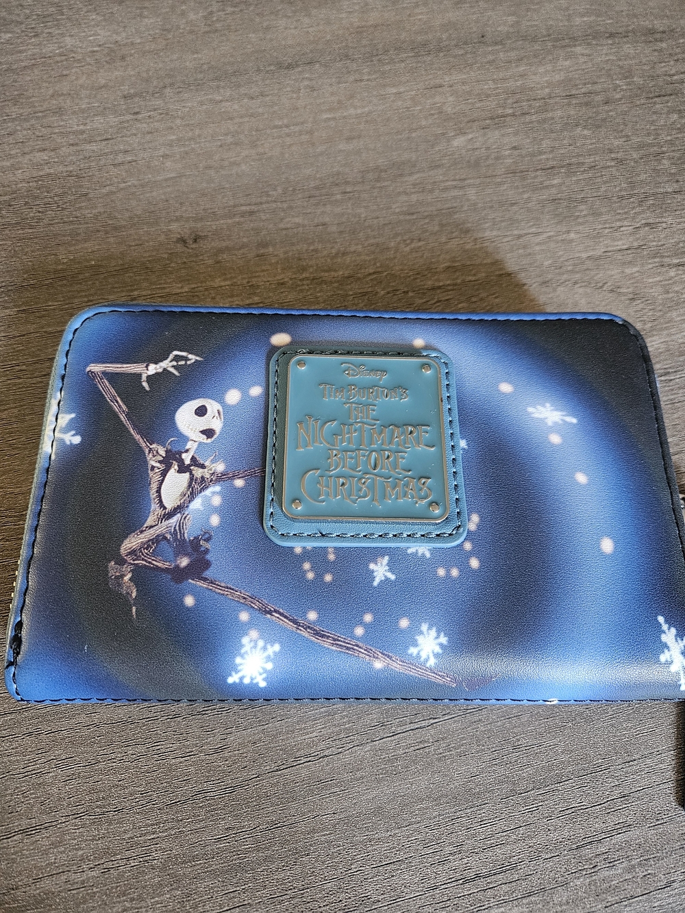 Disney Loungefly Tim Burton The Nightmare Before Christmas Blue Zip Wallet - Picture 2 of 5